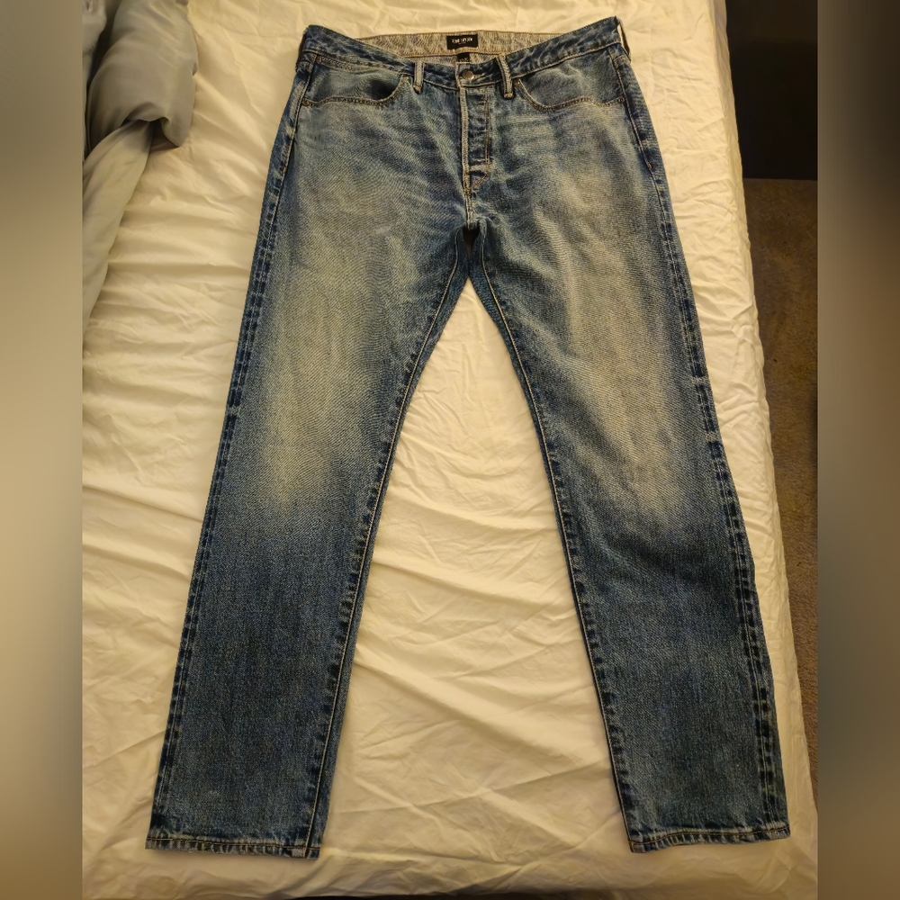 Todd Snyder Slim Japanese Selvedge Jeans, Washed Indigo, 32x30